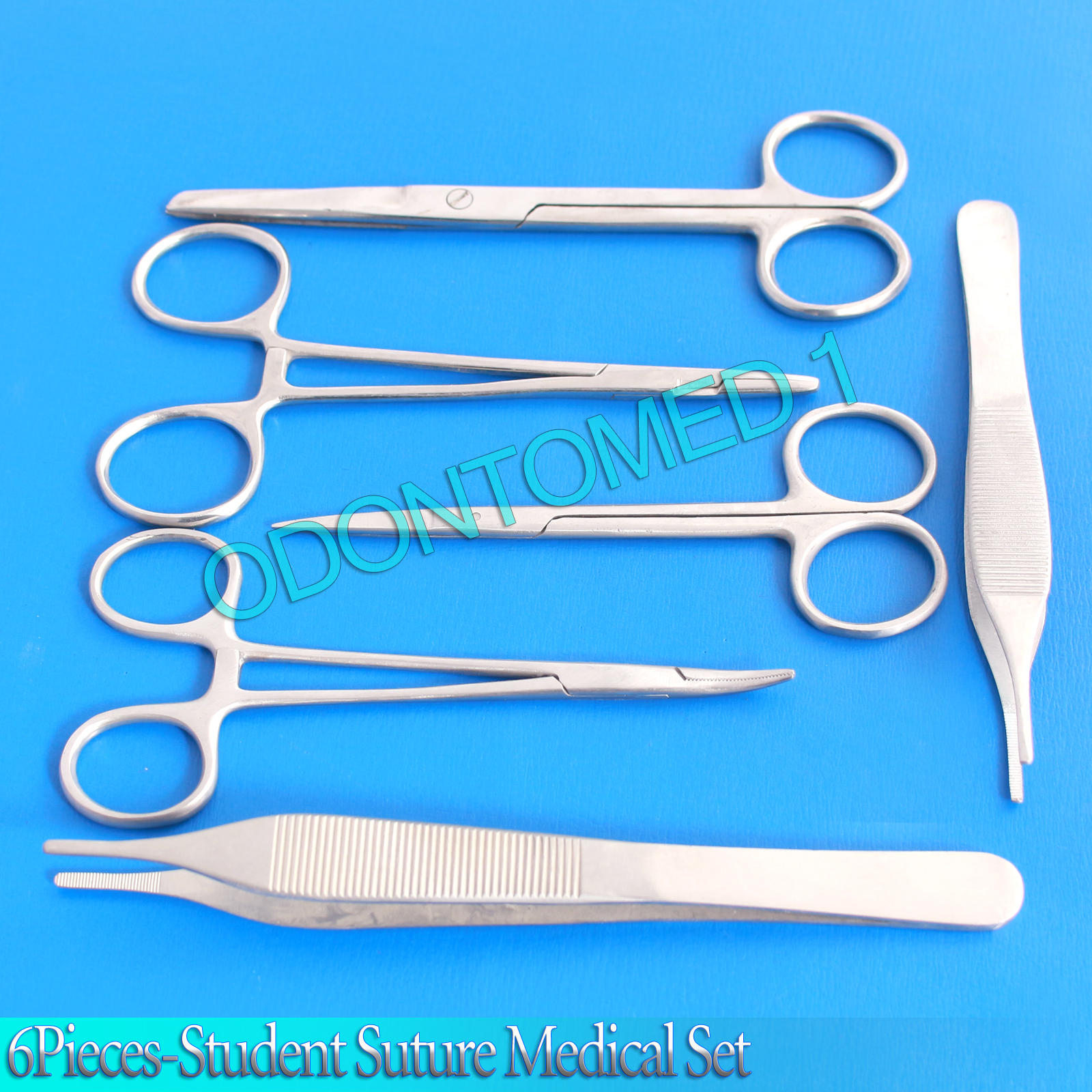 6Pieces-Student Suture Surgical Medical Instruments Set Kit,STAINLESS(Brand New)