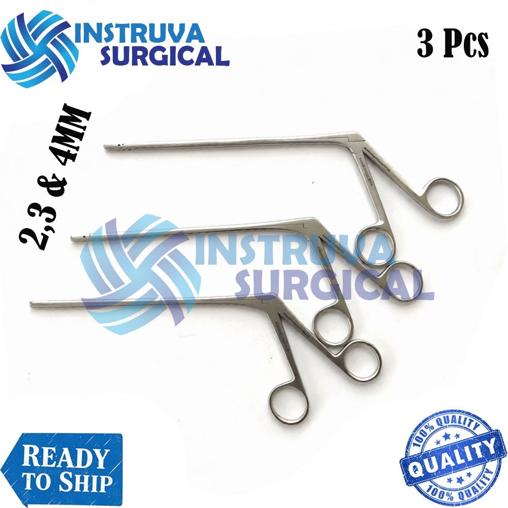 Laminectomy Rongeurs 7” STR 2,3 & 4mm Set of 3 Pcs Spine Orthopedic Instruments
