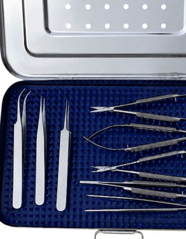 Hand Surgery Basic Set of Micro Surgical Instruments, With case Microsurgery Set