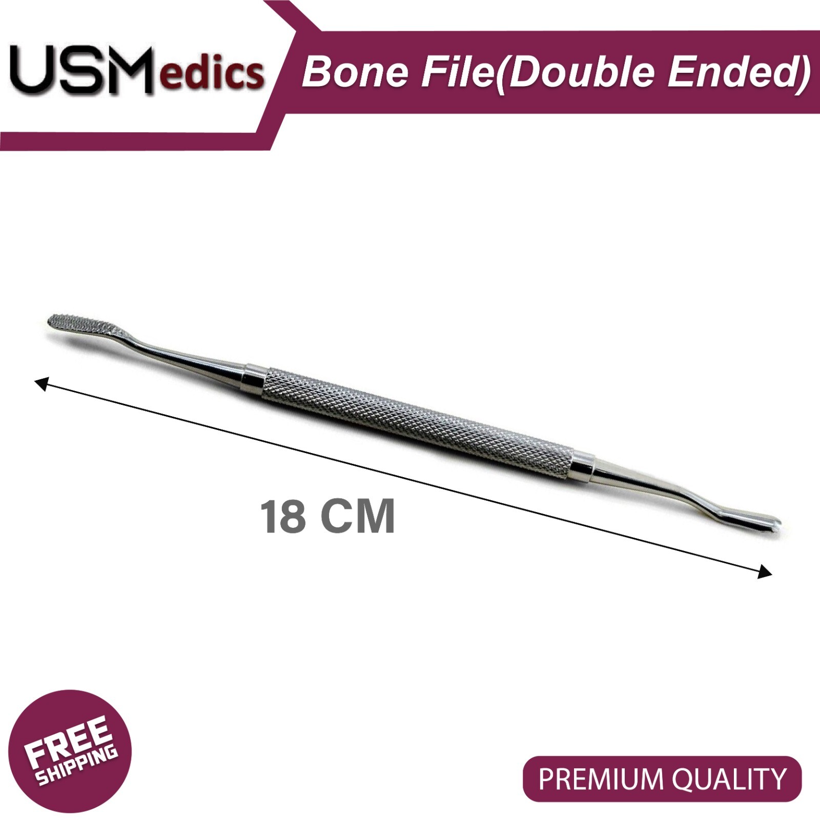 Medical Instruments Dental Surgical Bone File Filler Cross Cut Straight Shaping