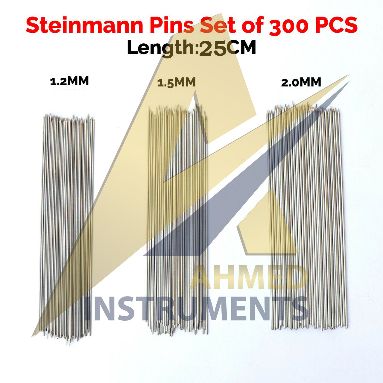 Steinmann Pins 25Cm Set of 300 PCS Orthopedic Surgical High Quality Instruments
