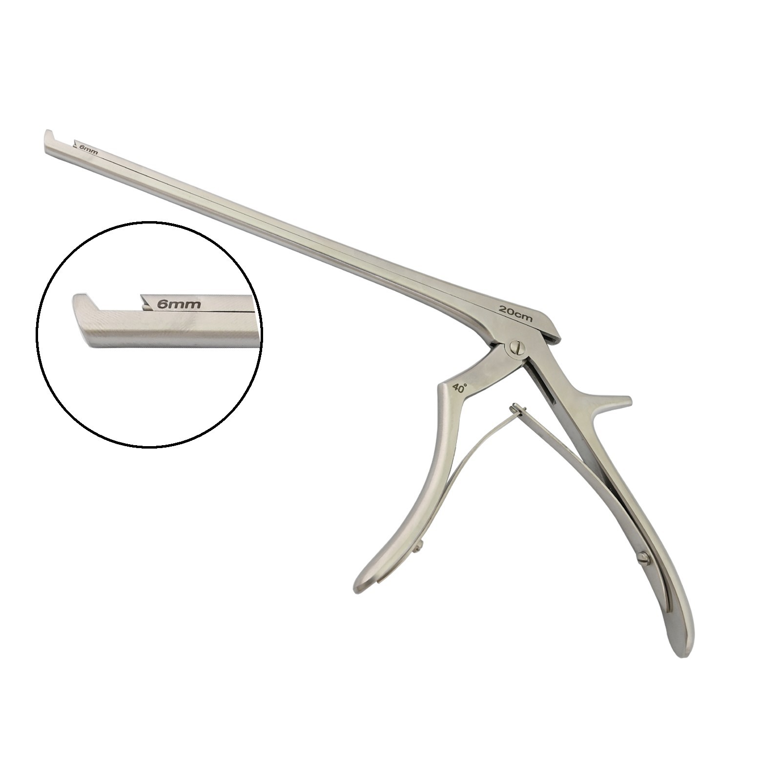 Kerrison Rongeur 8″ Shaft 6mm 40° Up Bite With Ejector Surgical Instru OP-285
