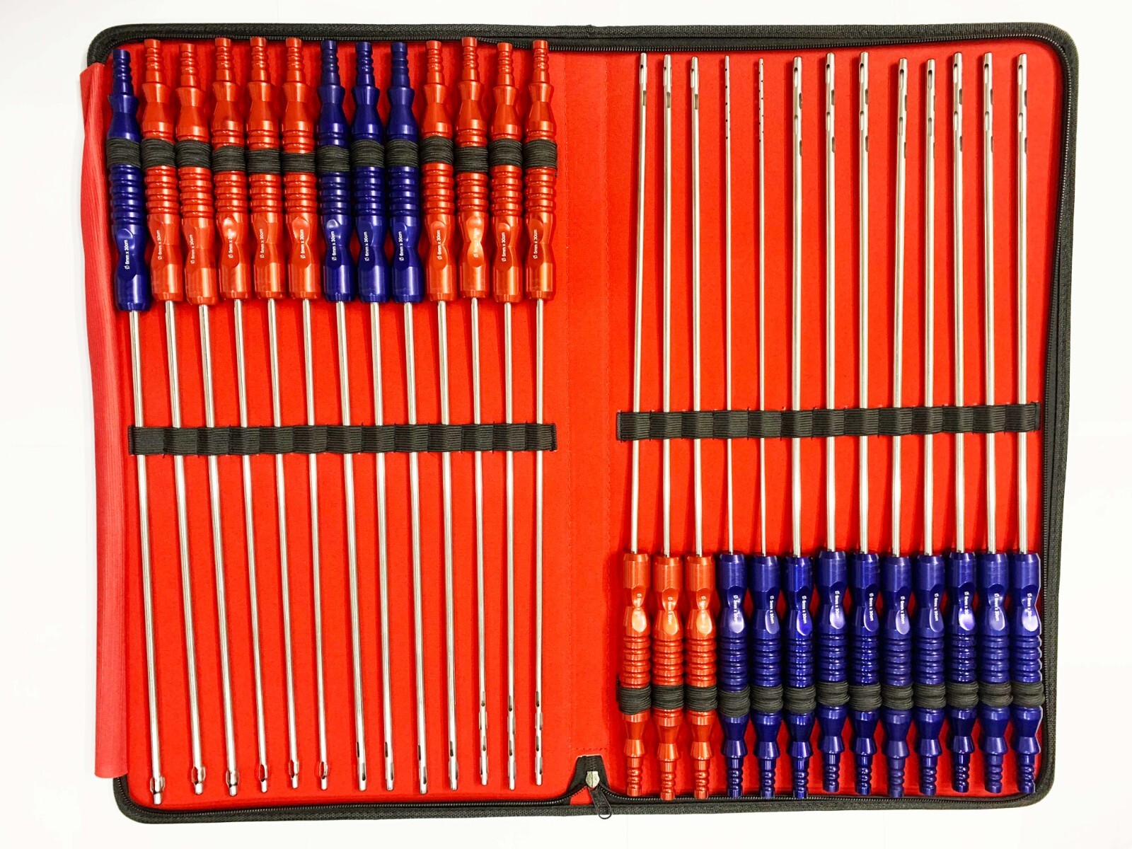 Fixed Handle Cannula Set of 26 pieces Liposuction Surgical Set with Pouch