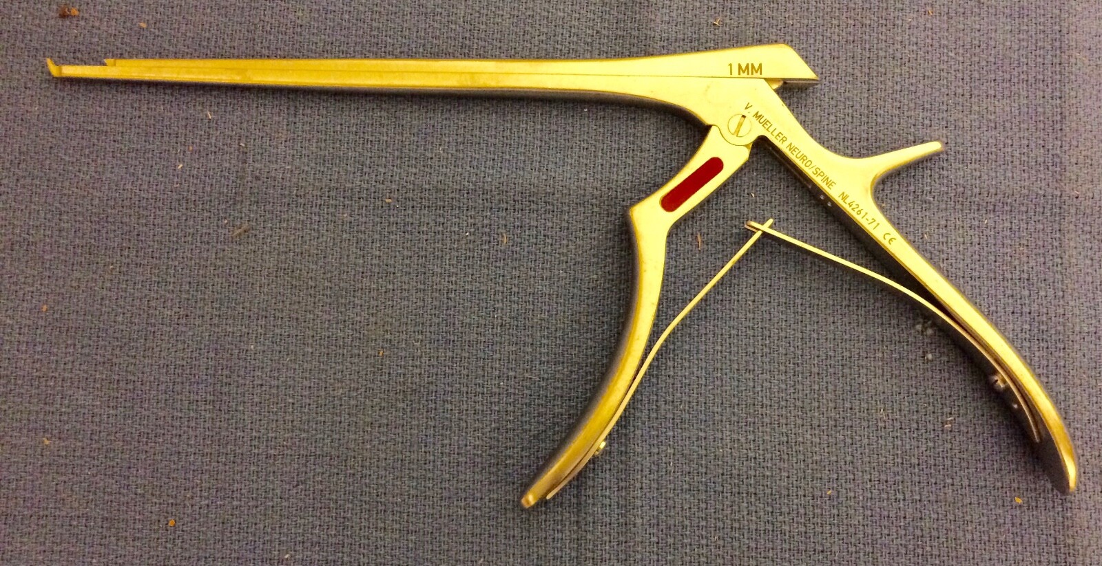 V. Mueller NL4261-71 1mm Kerrison Rongeur. Used, good condition, guaranteed.