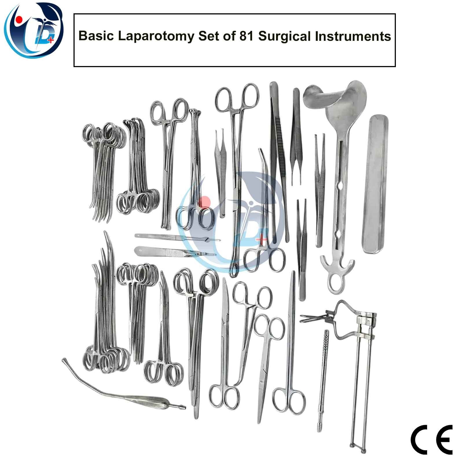 Basic Laparotomy Set of 81 Pcs Surgical Instruments