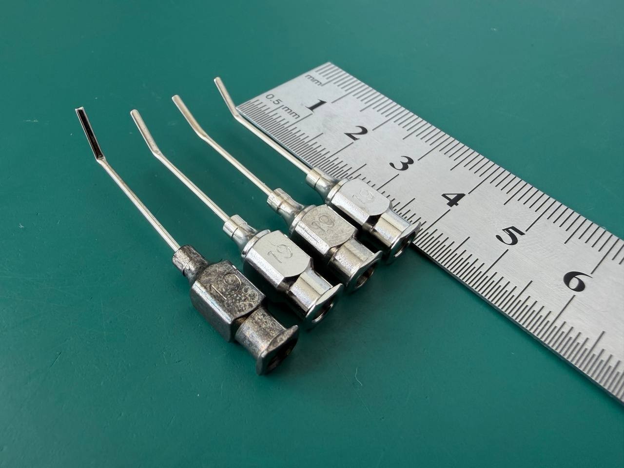 Lot of 4 Bishop-Harmon irrigating cannula, Ambler Surgical 1045E
