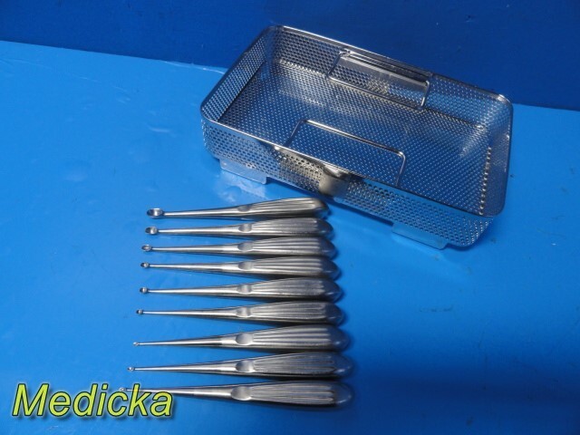 Integra Lifesciences Assorted Brun Curettes 6¾”; Oval Cup; Size 000 to 5 ~ 32762