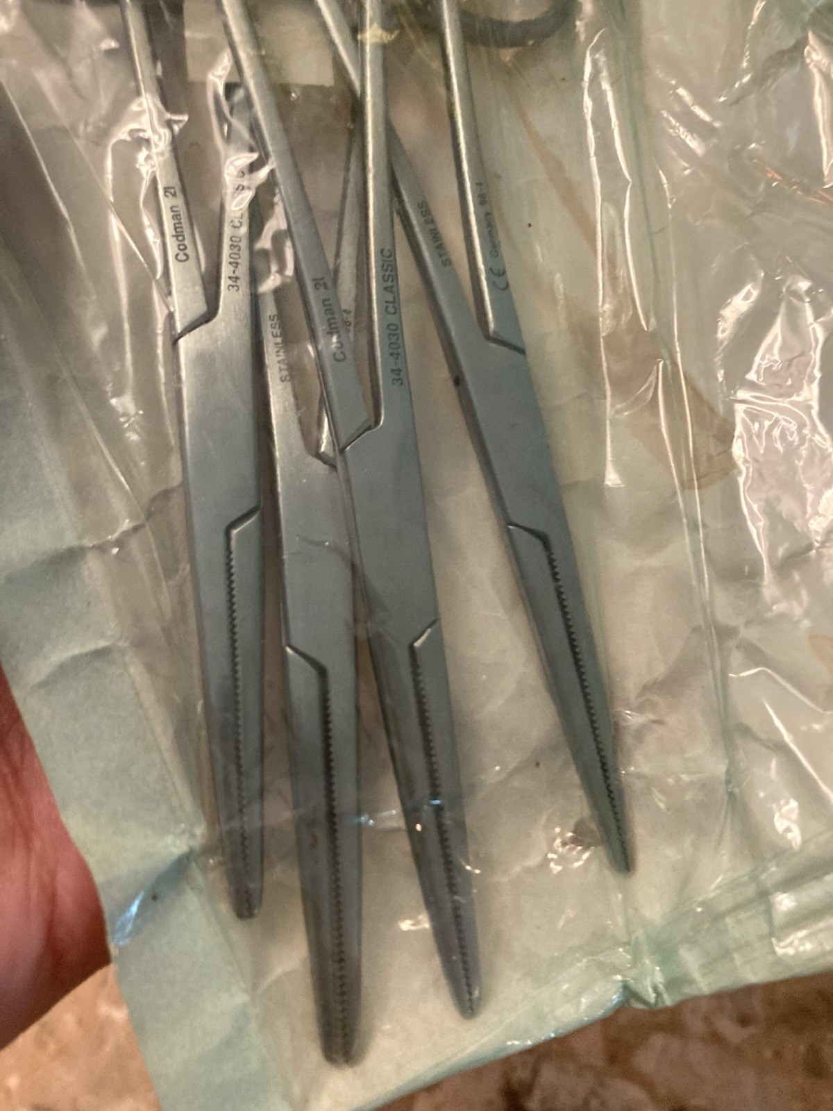 Lot Vintage Codman 21 Classic #34-4030 Forceps Mayo Dissecting Stainless German