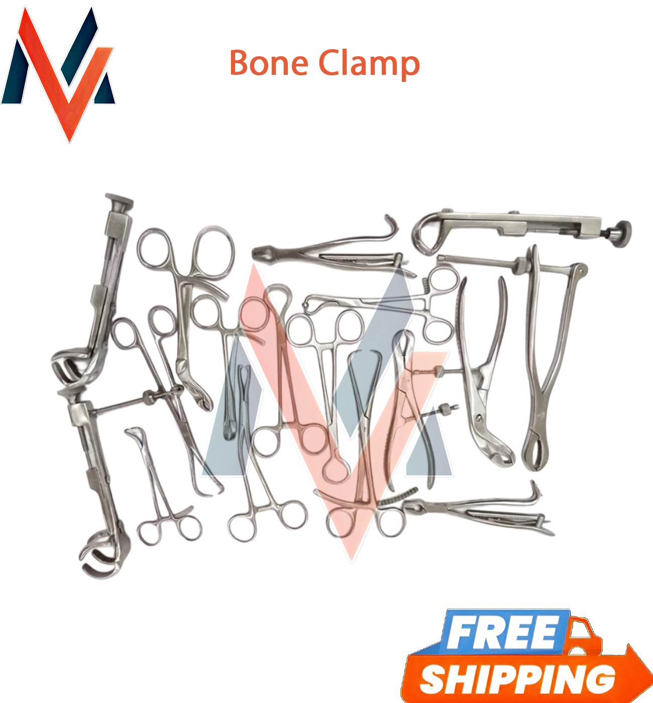 Small Bone Clamp Set 18 Pcs Orthopedic Surgery Instrument Kit