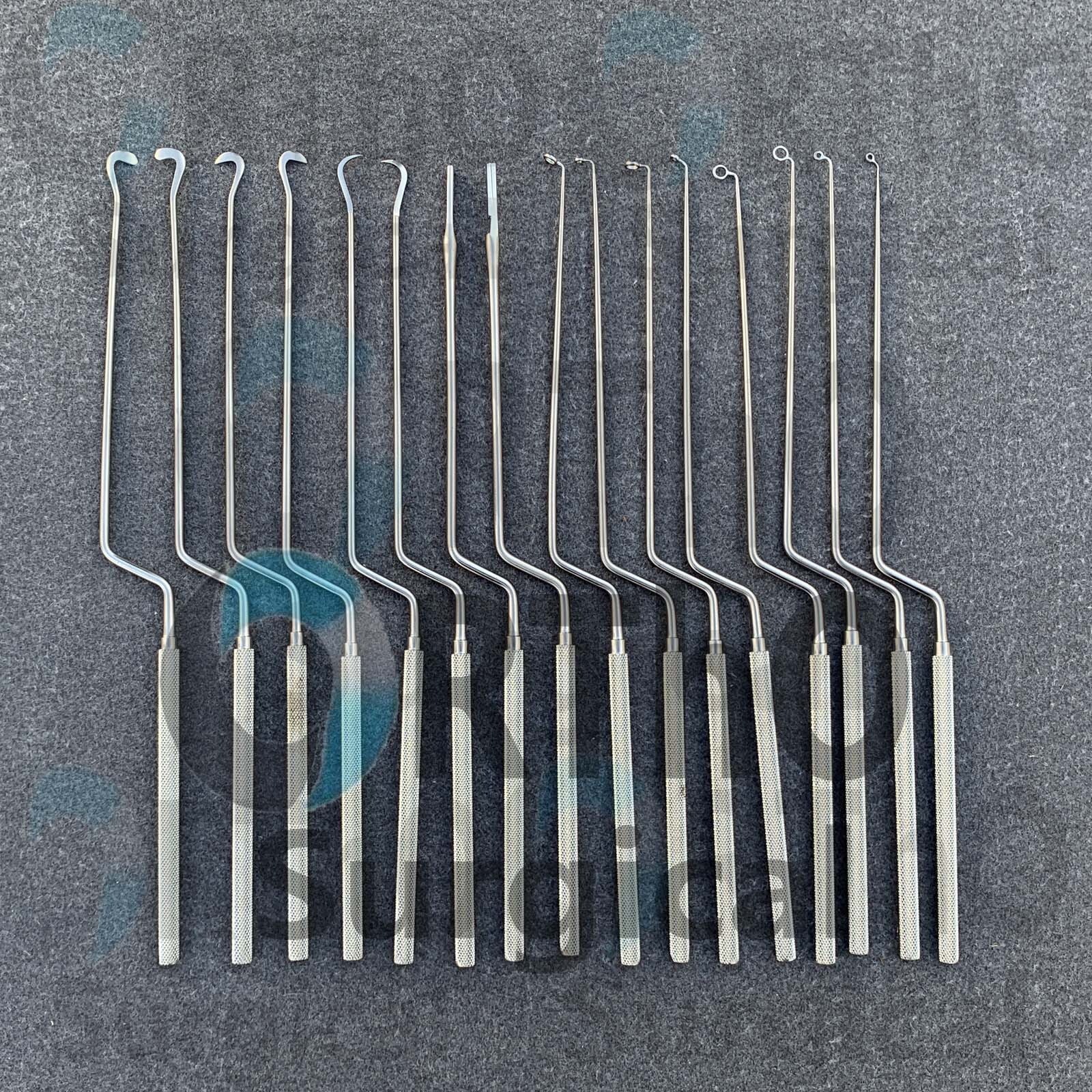 Hardy Pituitary Neuro Curettes Set Of 16 Transsphenoidal Surgical Instruments