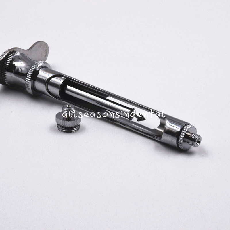 2 Pcs Dental Stainless Steel Surgical Instruments Aspirating Anesthetic Syringe