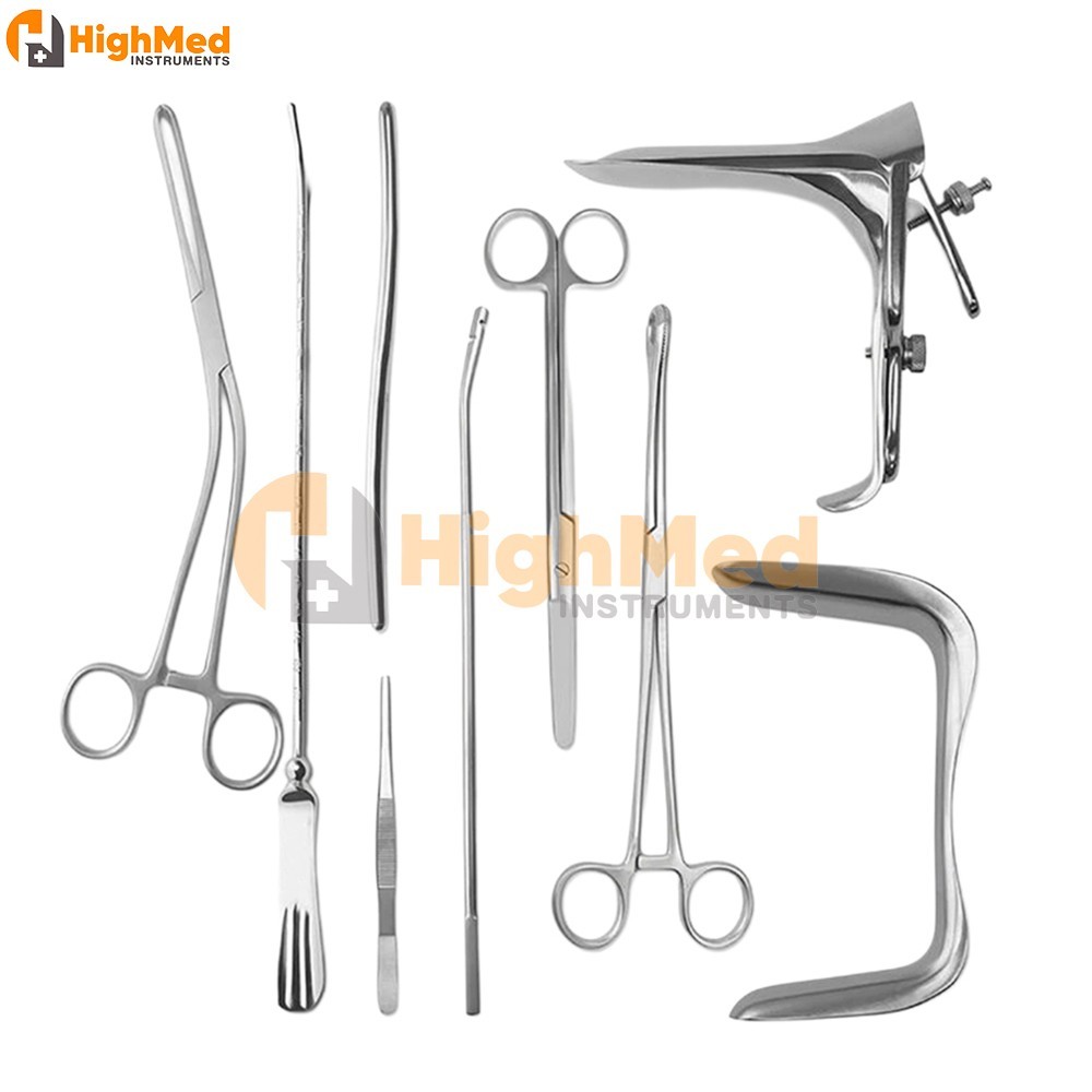 Gynecology surgical Instrument set kit Direct Manufacturing 9-PCS