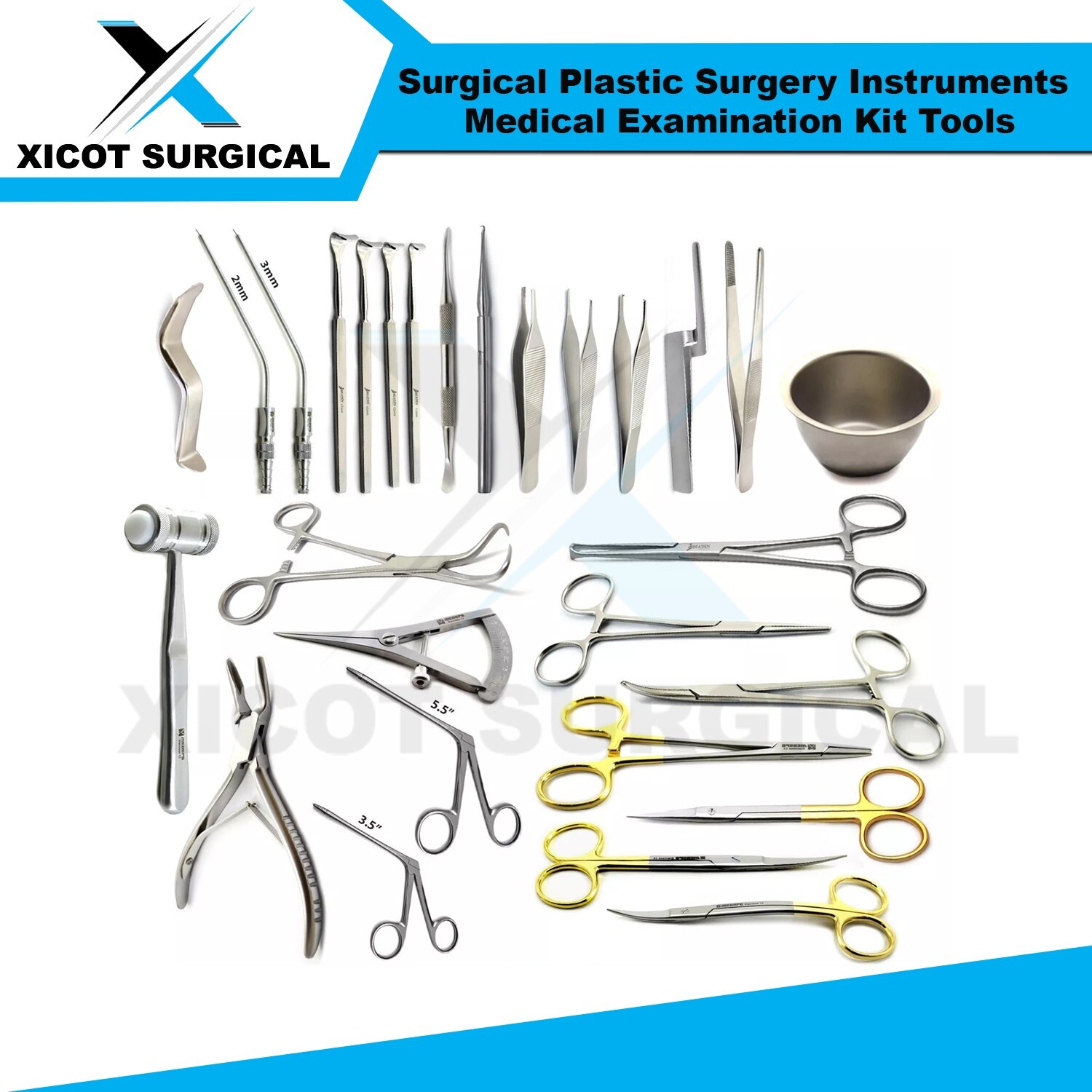 Surgical Plastic Surgery Instruments Medical Examination Kit Tools