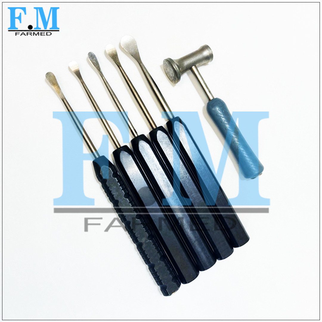 Cobb Elevator Set Spine Surgical orthopedic instruments set of 6 pcs black color