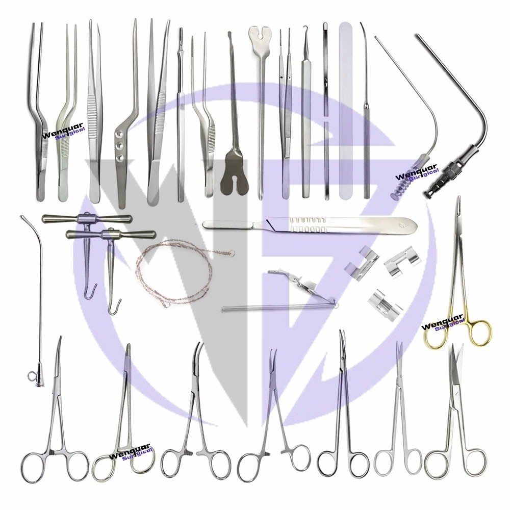 Basic Tools In Cranial Surgery Set Of 32pcs Brain Neurology Craniotomy DS-2558