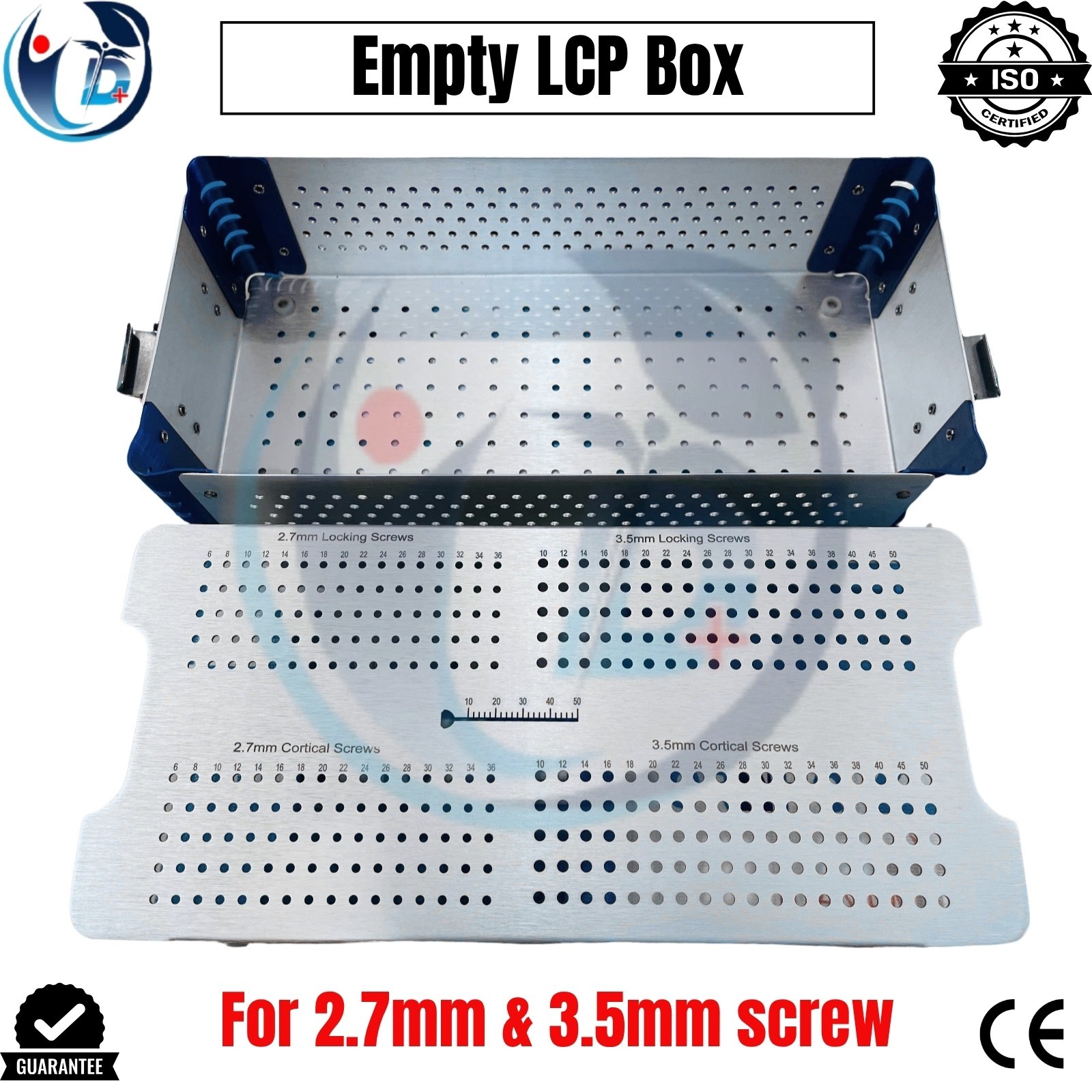 Orthopedic combo Empty LCP Box For 2.7mm & 3.5mm Locking and Cortical screws CE