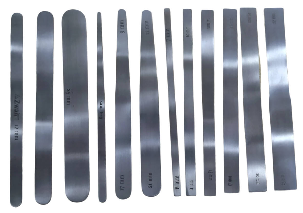 Neurosurgery Malleable Brain Spatula Set 12 Pcs Non-Magnetic Stainless Steel