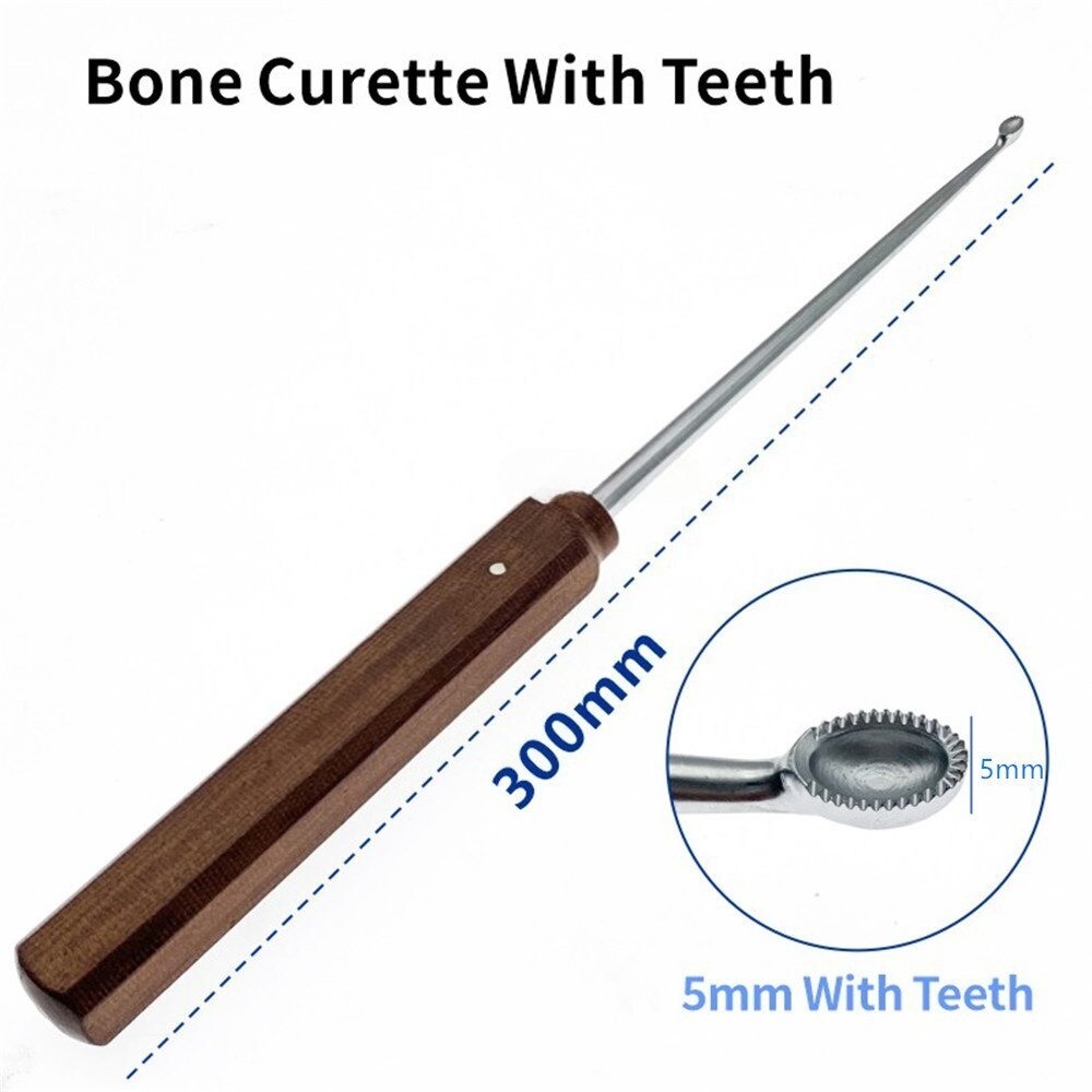 Orthopedics Bone Curette Bone Spoon with teeth Orthopedics surgical Instruments