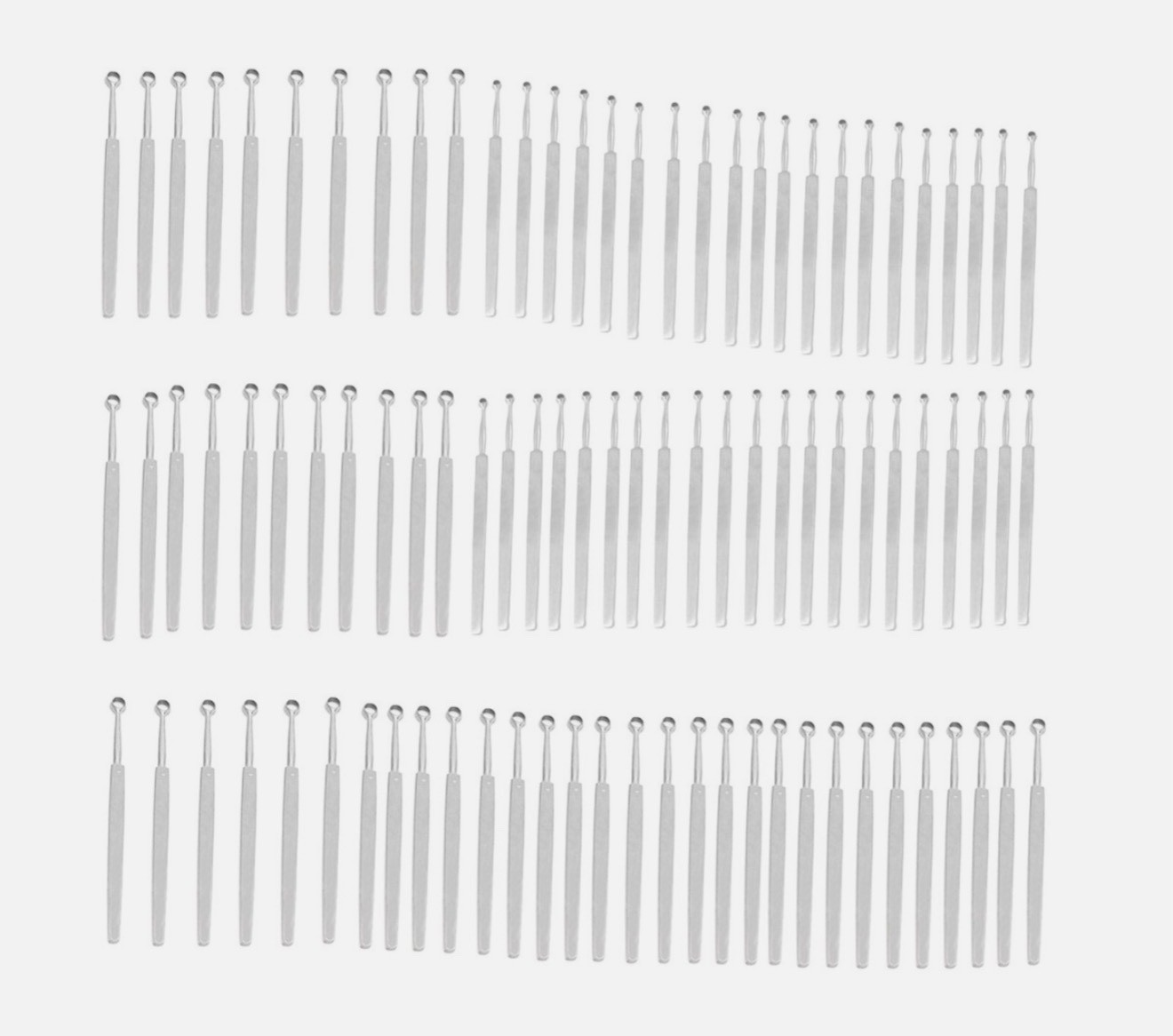 Lot Of 100 Pieces Fox Dermal Curette 4mm+ 7mm Surgical Dermatology Instruments