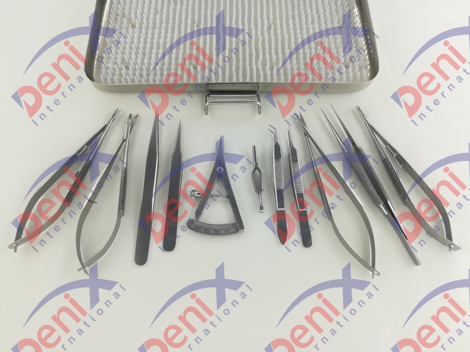 Micro Surgery Instrument Set Micro Needle Holder Scissors Micro Instrument 12pcs