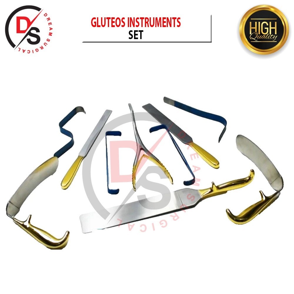 Gluteos instruments Set of 9 Pcs Plastic Surgery Surgical instruments BBL