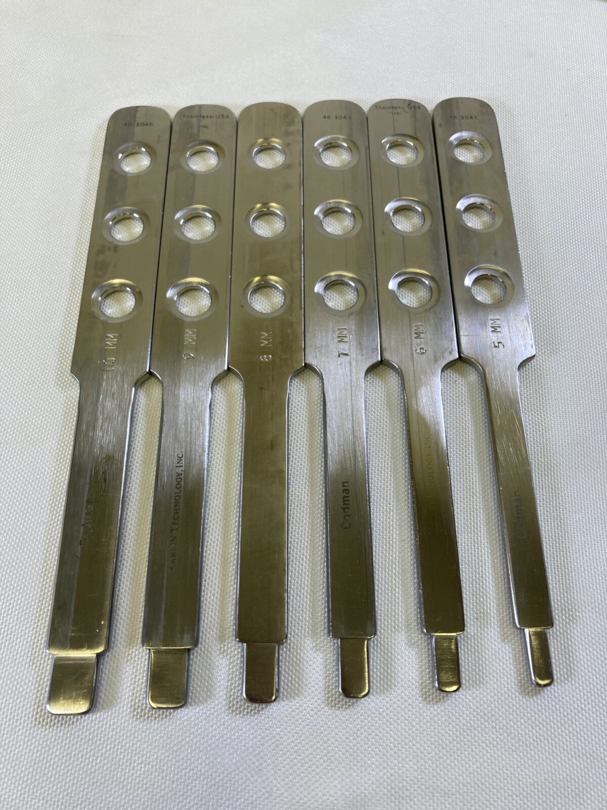 Codman 46-3040 Karlin Cervical Spanners Set w Sterilization & Storage Case Neuro