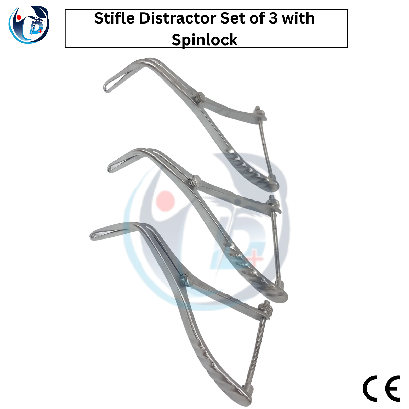 Stifle Distractor Set of 3 with Spinlock – 15cm,19cm,21cm orthopedic Instruments