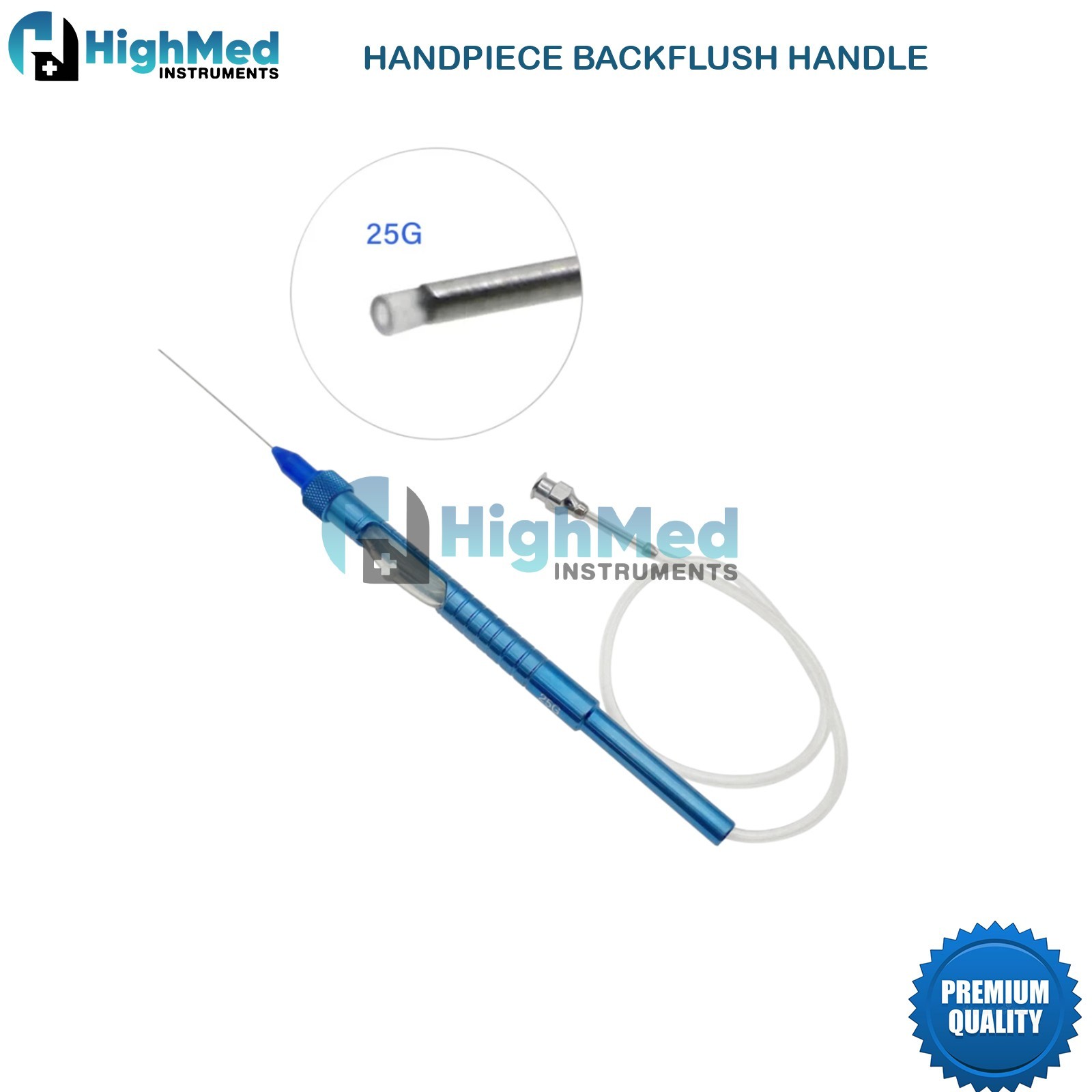 Ophthalmic Handle 23G 25G Irrigation Aspiration Handpiece Backflush Handle