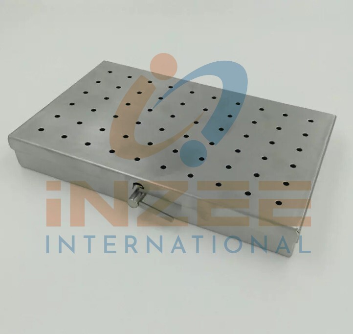 Sterilization Tray case Big Size With Silicon Mat Surgical Instrument By Inzee