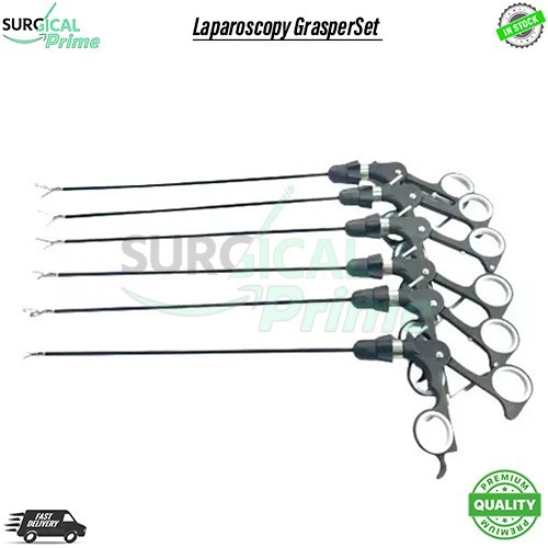 Laparoscopy Grasper Set Of 6 Laparoscopic Surgical Instruments 5mmx330mm New Set