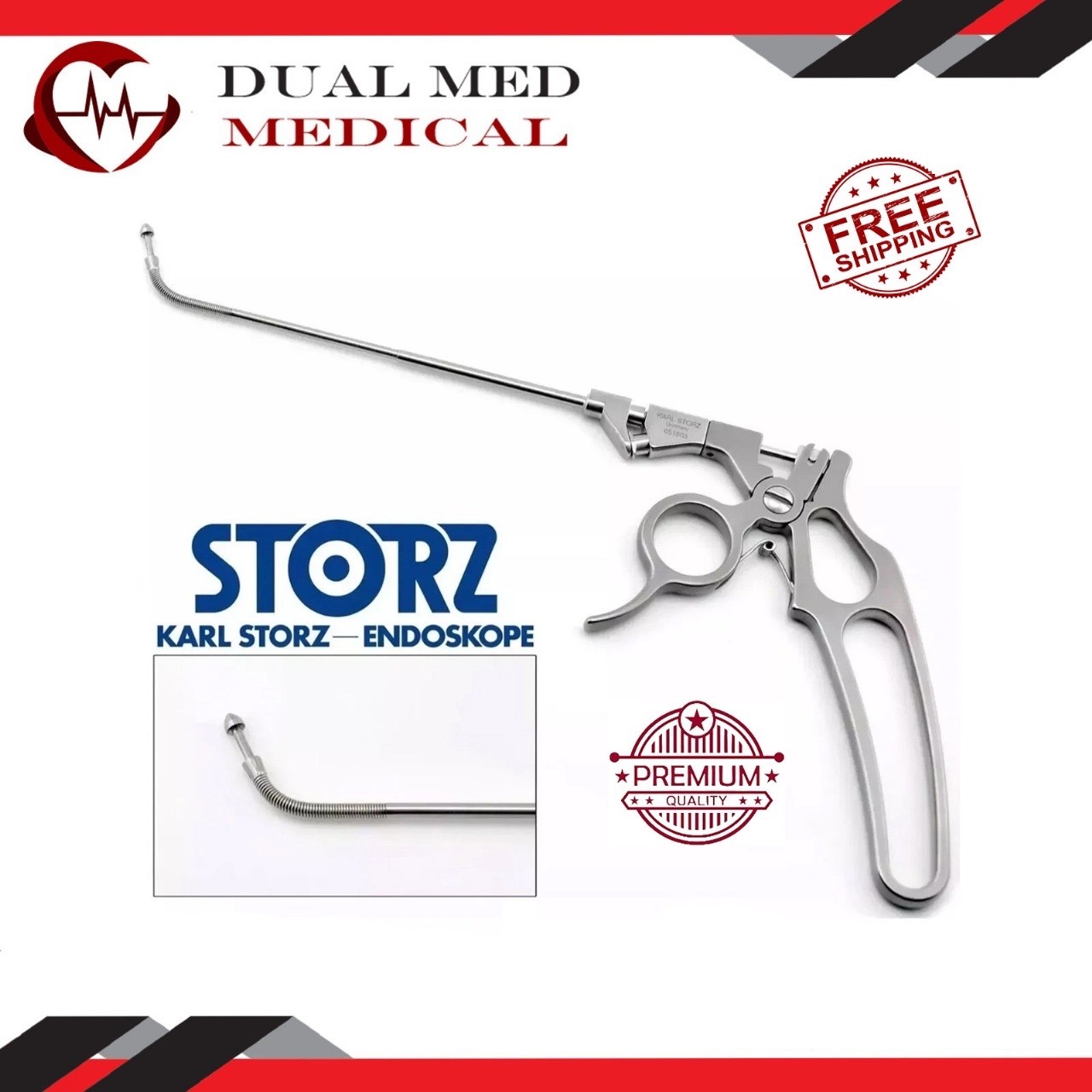 HOSEMANN Frontal Sinus Nasal Recess Punch Circular Cutting 8″