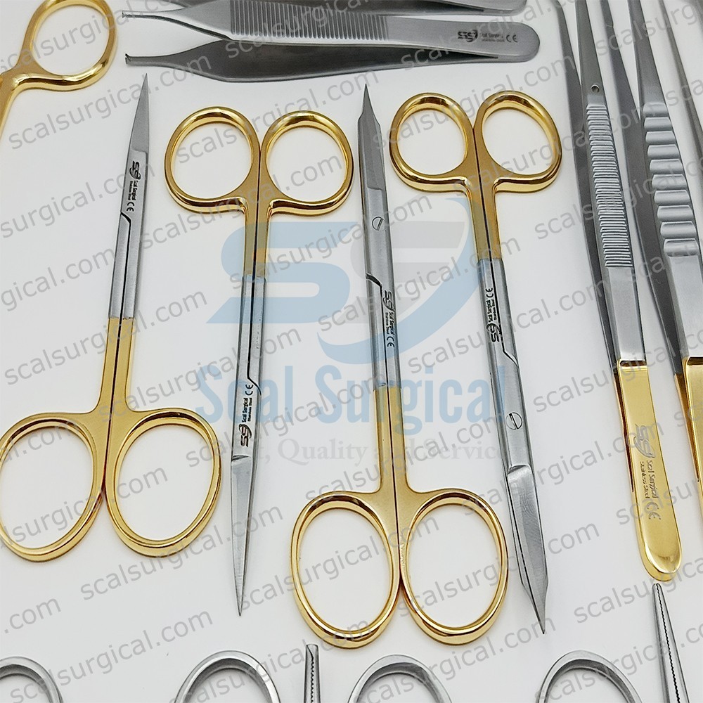 25 Pieces Blepharoplasty Instruments Kit Eyelid Retractors Micro Eye Surgery Set
