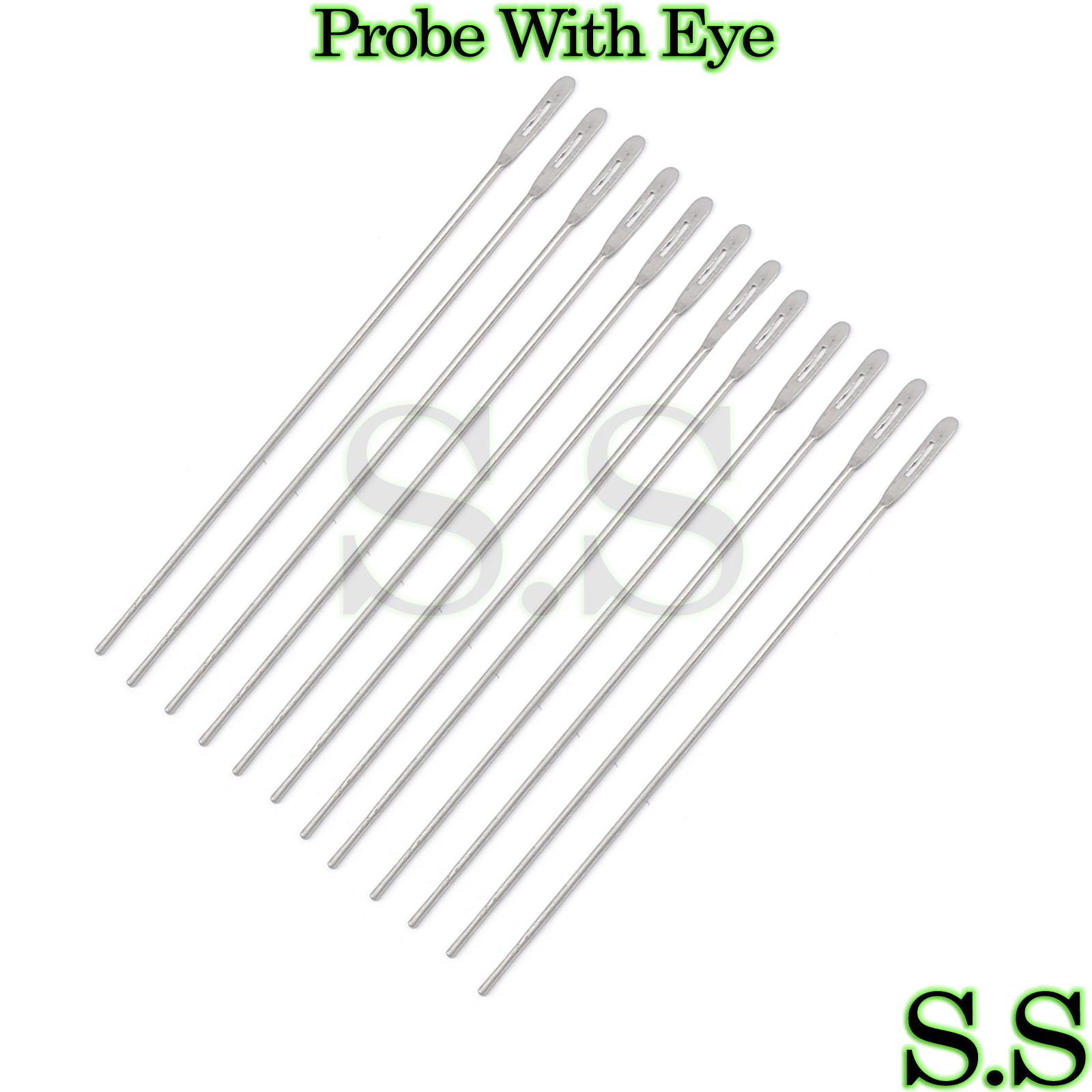 12 Pcs Probe with Eye 6″ Surgical Instruments Stainless Steel Economy