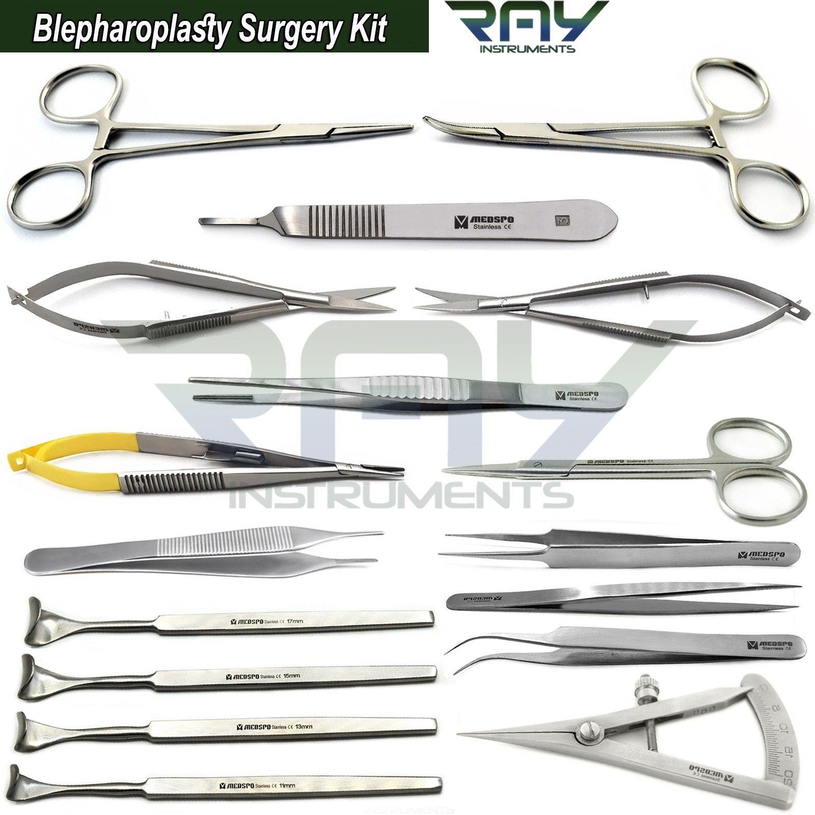 Blepharoplasty Surgery Kit Ophthalmic Instruments Micro Surgery Eyelid Retractor