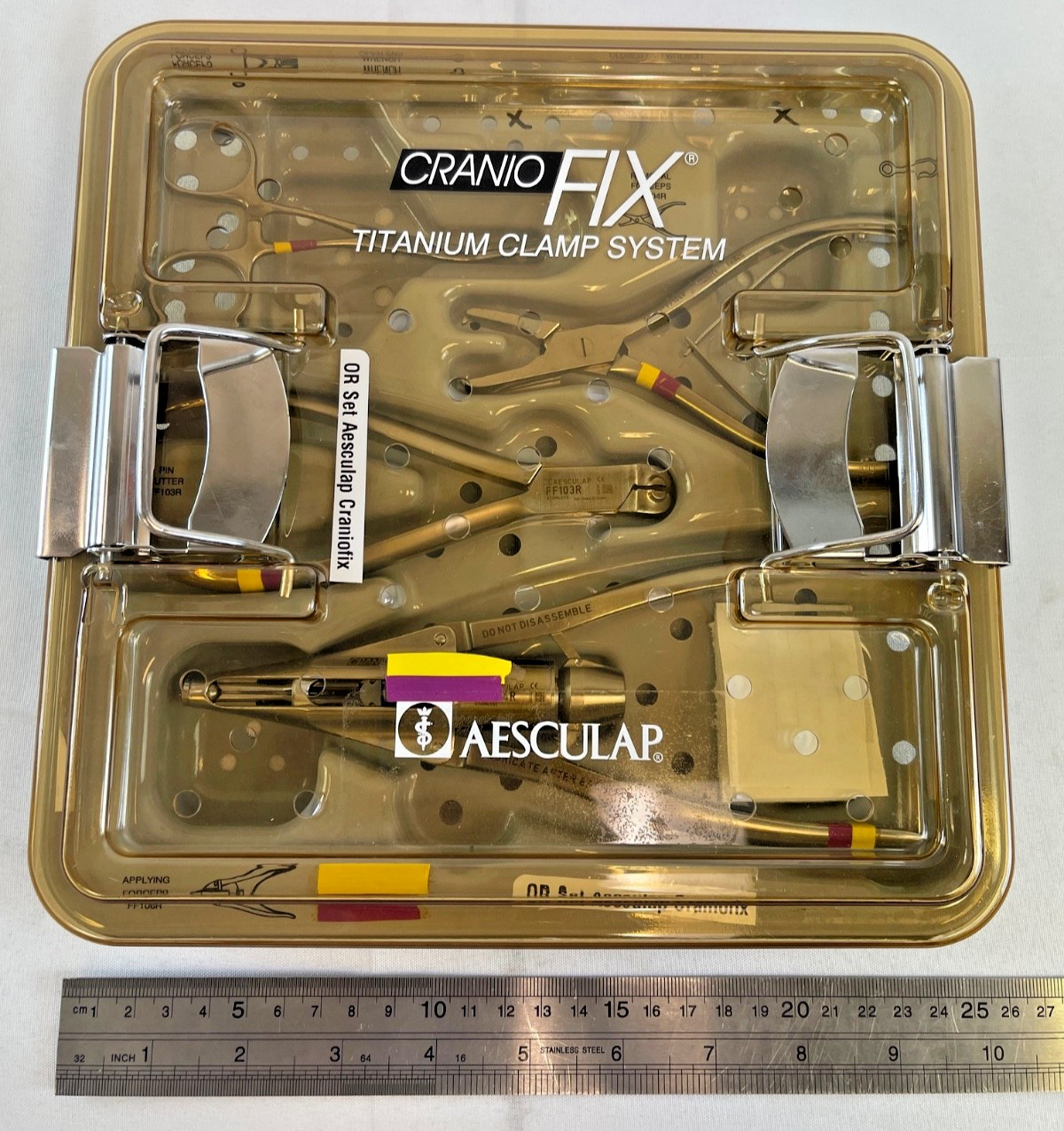 4 Piece Aesculap CranioFix Titanium Clamping System Neurology Orthopedics