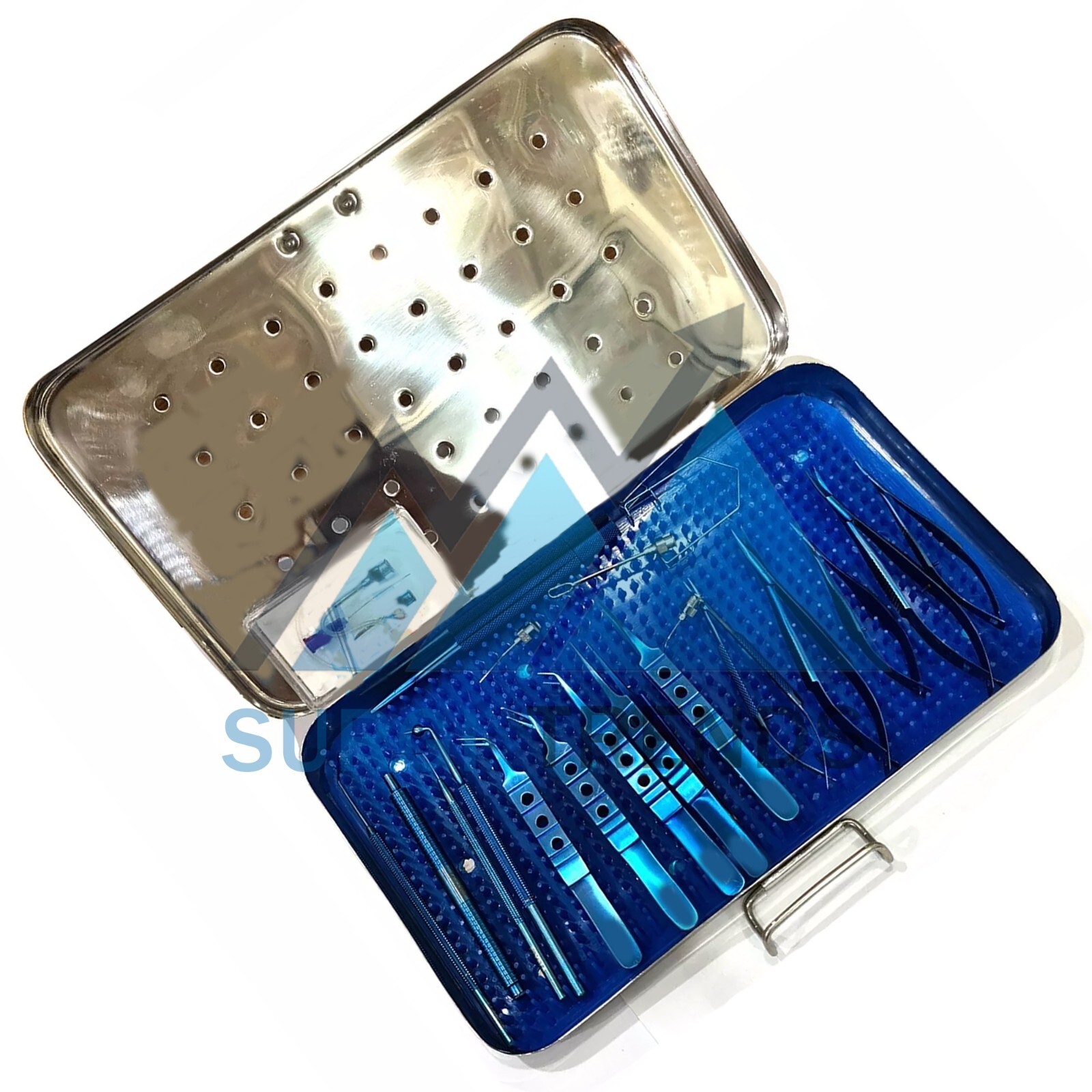 Eye Cataract Titanium Set 21 PCS Ophthalmic Surgical Instruments Set With Box