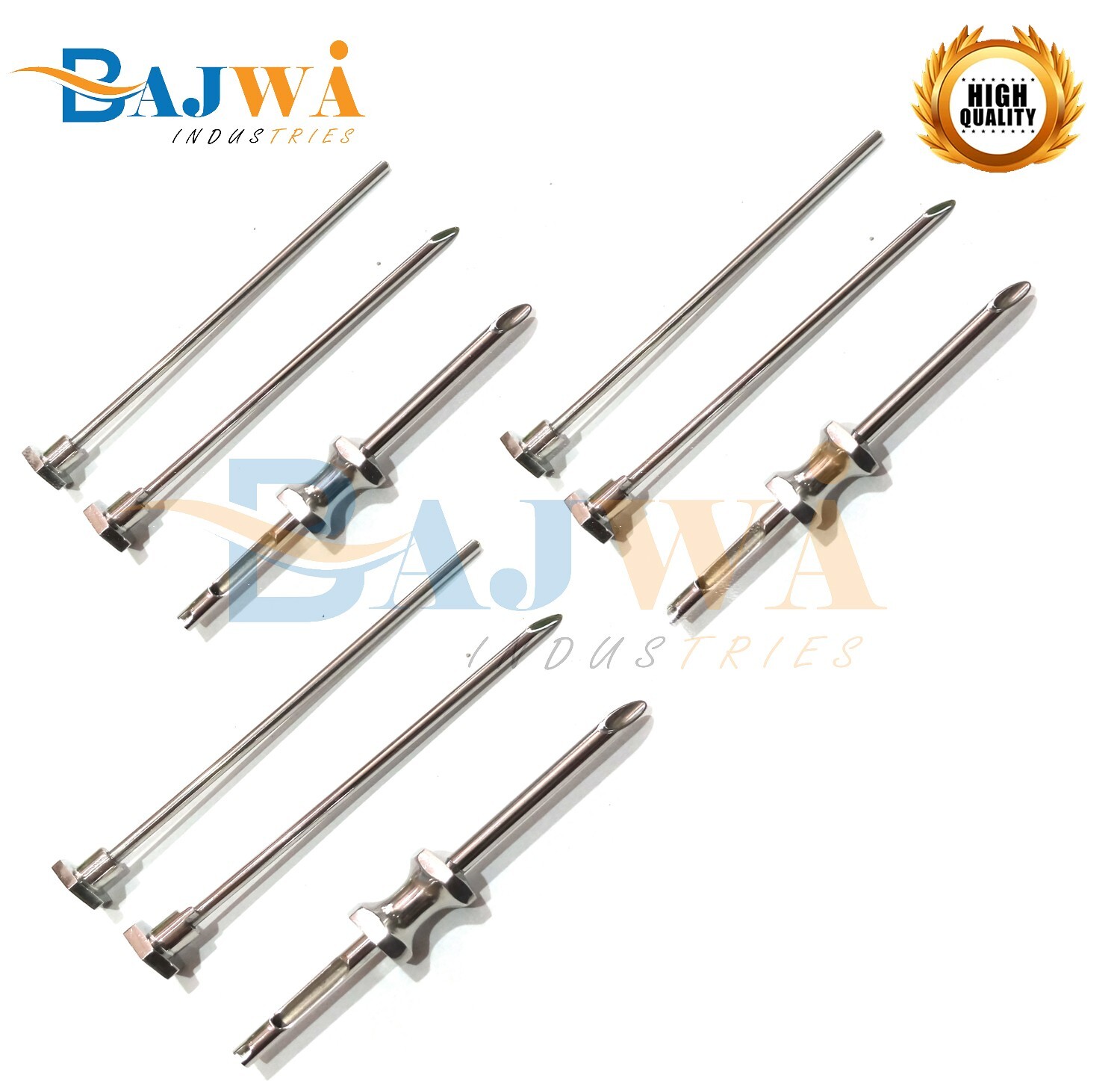 Set Of 6 HRT TROCAR 3.5mm And 4.5mm Cannula & Obturator