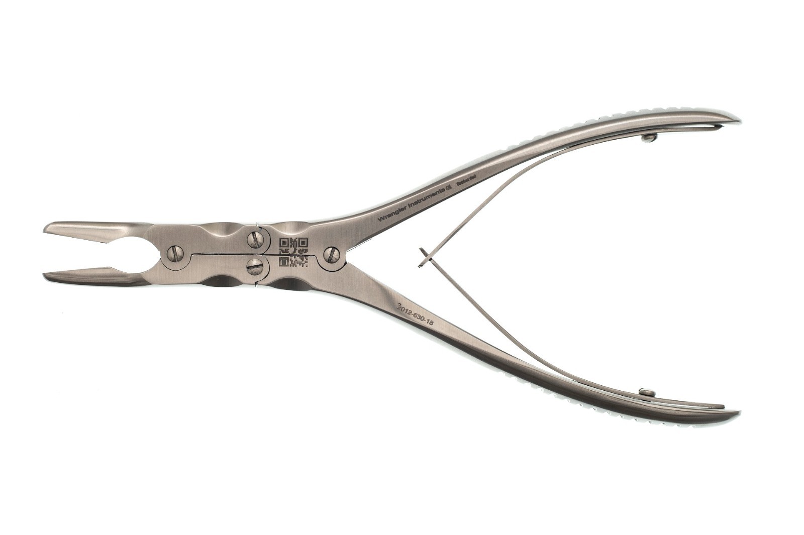 Beyer Bone Rongeur Triple-Forged 7 1/4 inch Curved Double Action 4mm x 15mm Jaw
