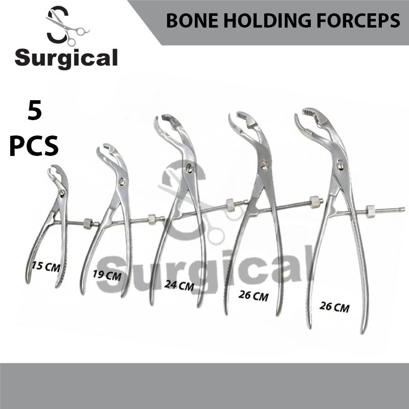 Bone Holding Forceps | Self Centering | Set of 5 PCs | Orthopedic Instruments