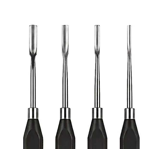 Bone Osteotome Gouges Set 4pc 4/6/8/10mm Straight Orthopedic Surgical Instrument