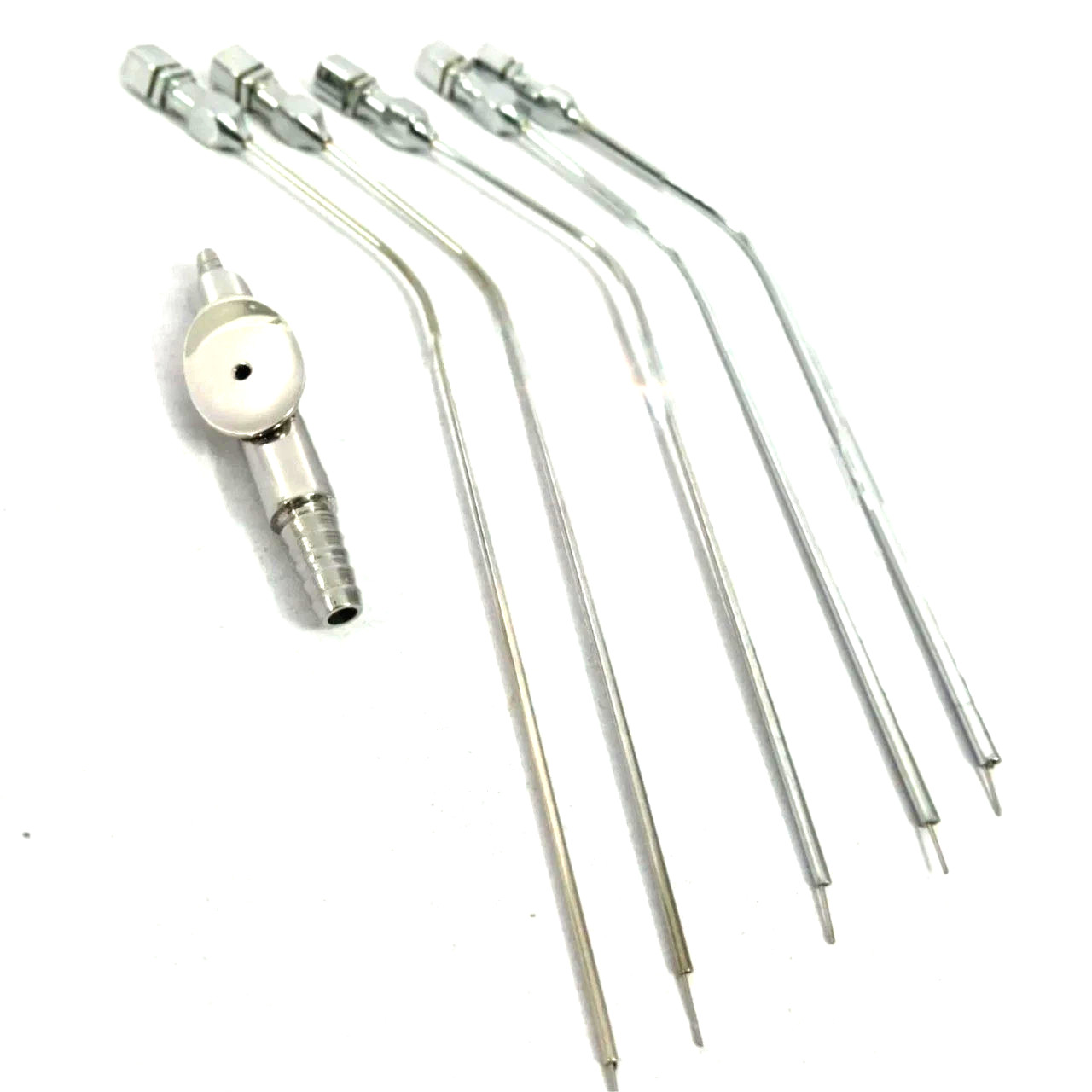 ENT Ear Suction Tip Set 12/14/16/18/20G Surgical Instrument Set of 6Pcs
