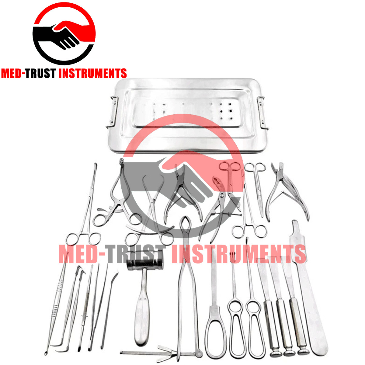 Basic Orthopedic Surgery Set of 25 Pcs Surgical Instruments With Box