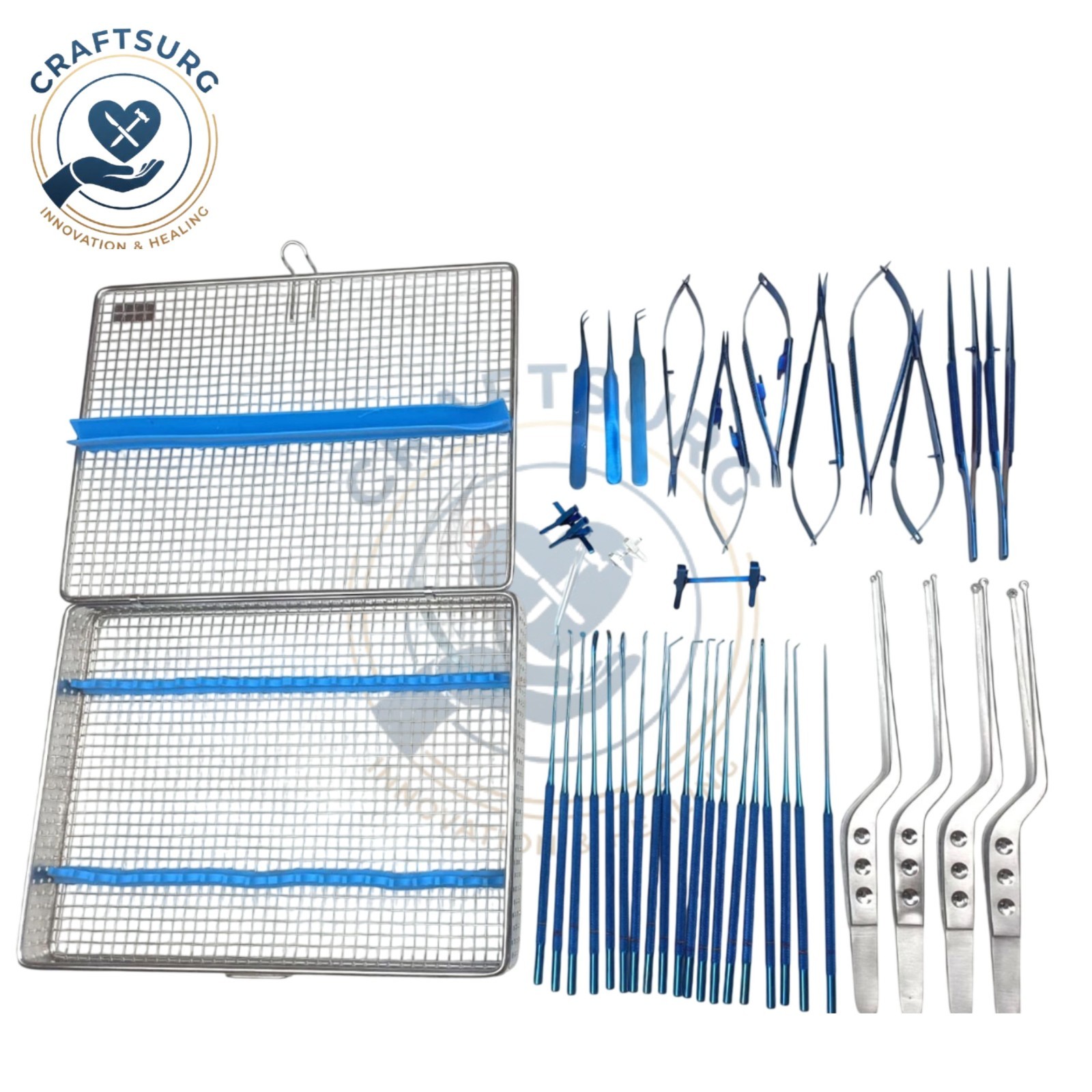 Micro surgery instruments set Neuro Surgical Titanium coated Instrument