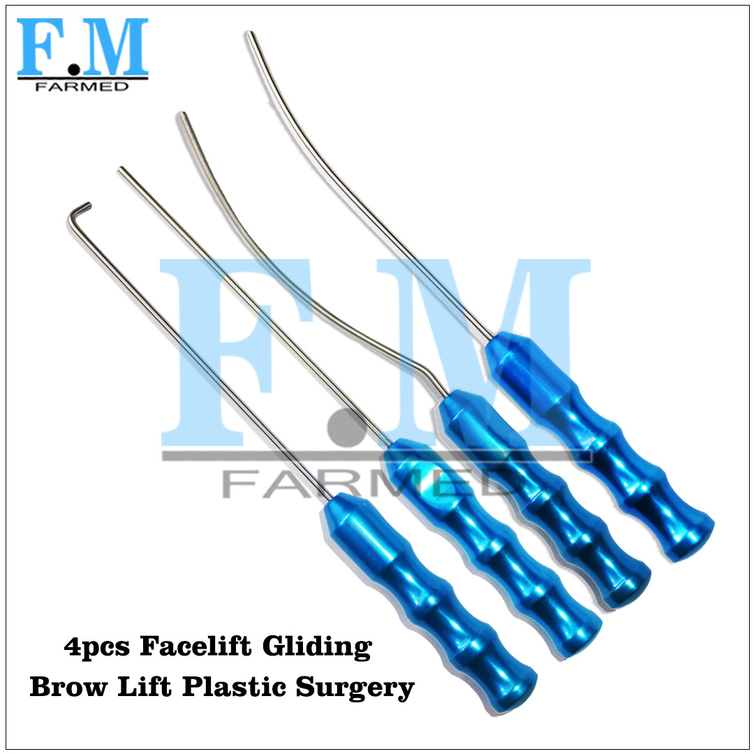Viterbo’s Surgical Dissector Set 4pcs Facelift Gliding Brow Lift Plastic Surgery