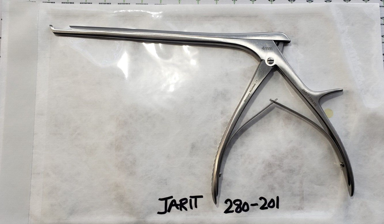 JARIT 280-201 Orthopedic Spurling Kerrison Rongeurs 40 Deg 4mm Up Bite 8″ Shaft