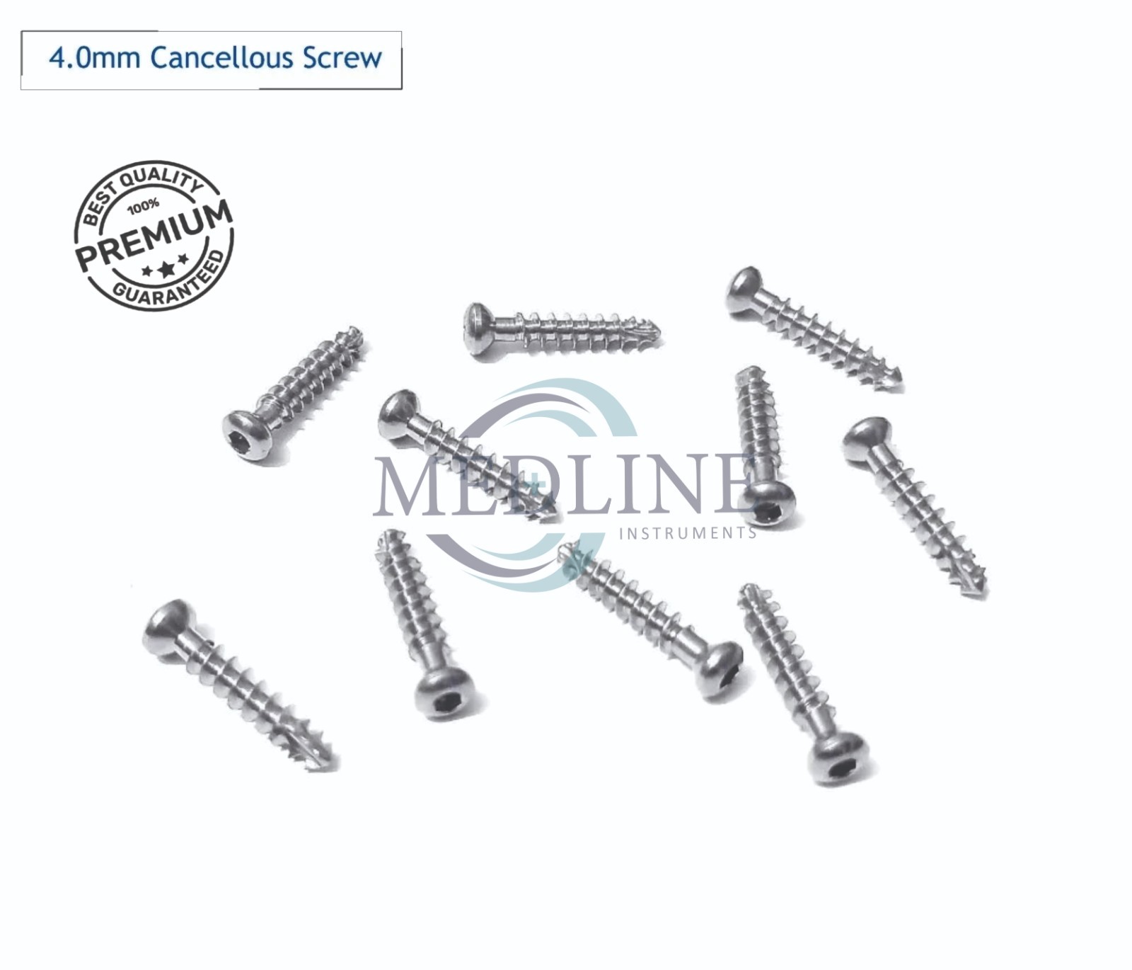4.0mm Cancellous Screw partial/full thread lot of 200 pcs veterinary Orthopedic