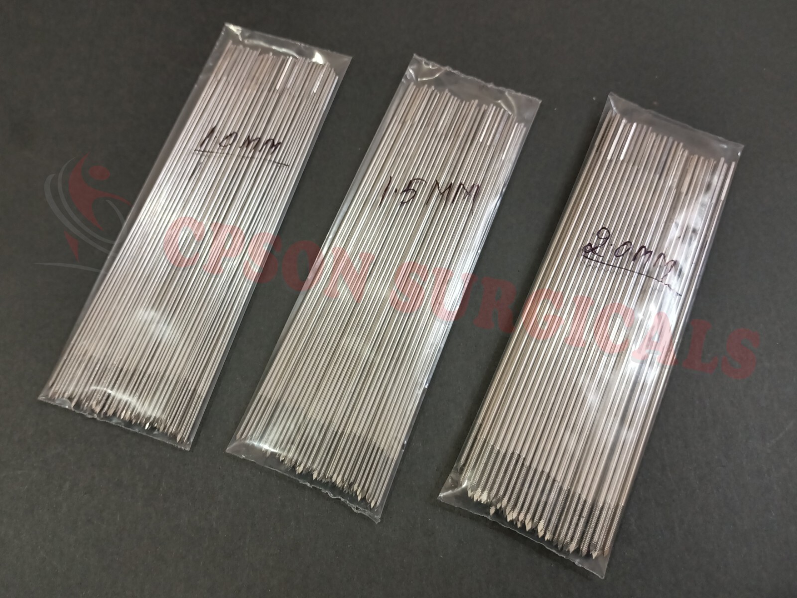 Veterinary Threaded K Wire 1.0mm, 1.5mm & 2.0mm (Lot of 150pcs) Instrument