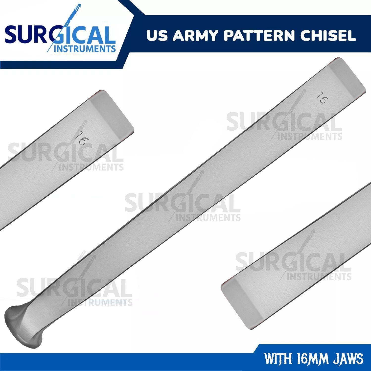 US Army Pattern Chisel Orthopedic Surgical Veterinary 16mm German Grade