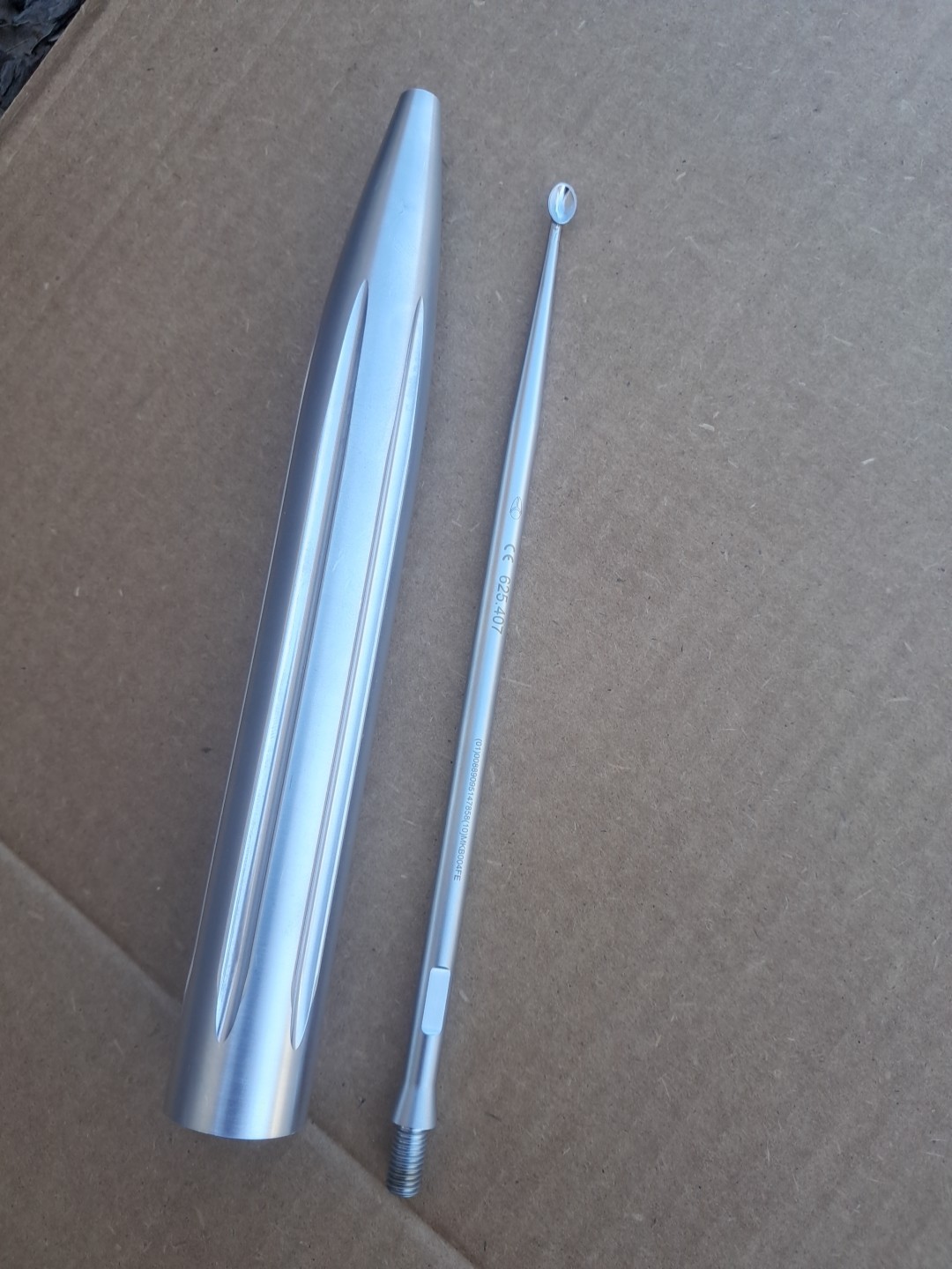Globus Medical Straight Bone Curette 625.407 With Aluminum Handle