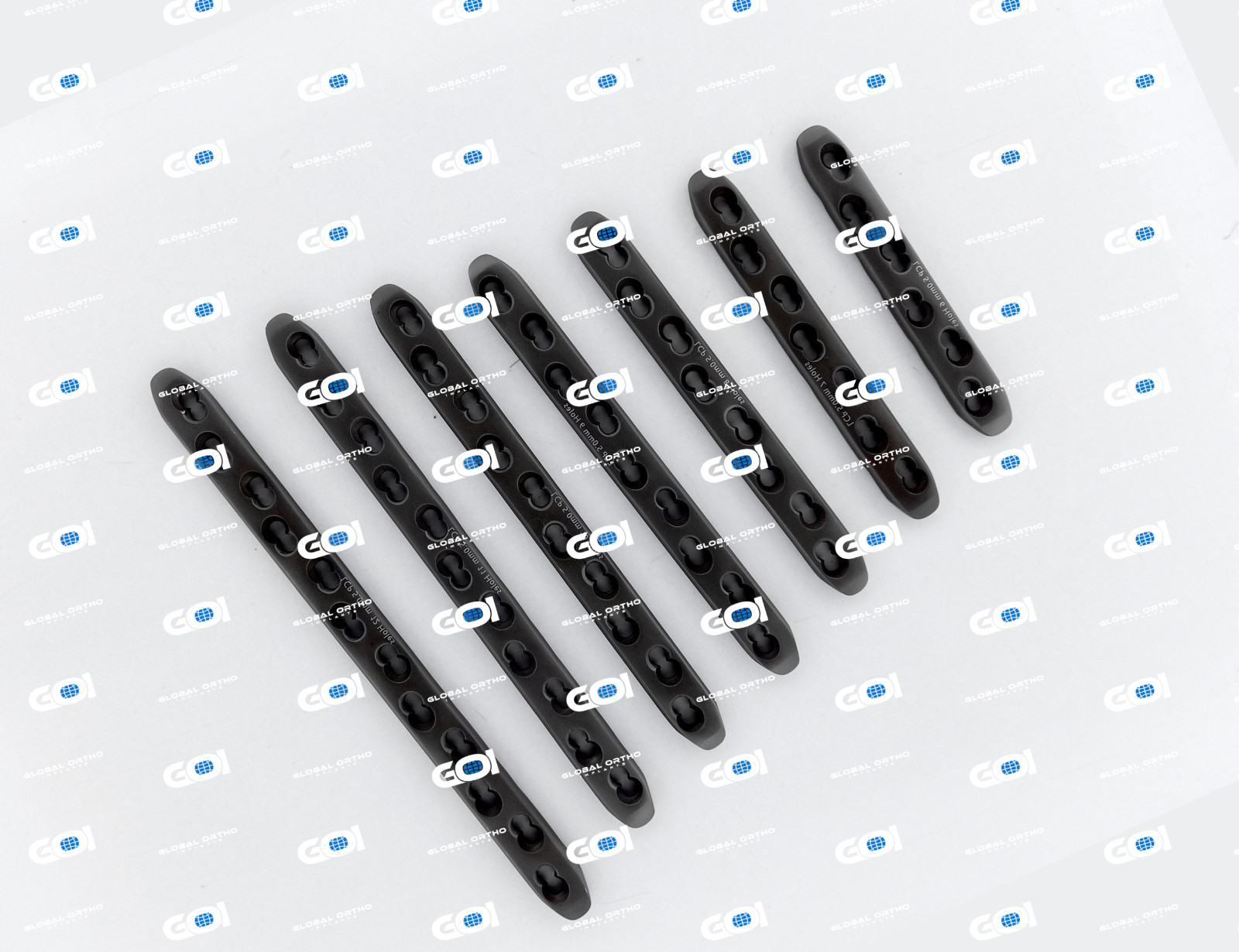 7 Pc Titanium Ti-6Al-4V Broad Locking Plate 4.5mm 5.0mm 6-12 Hole CNC Machined